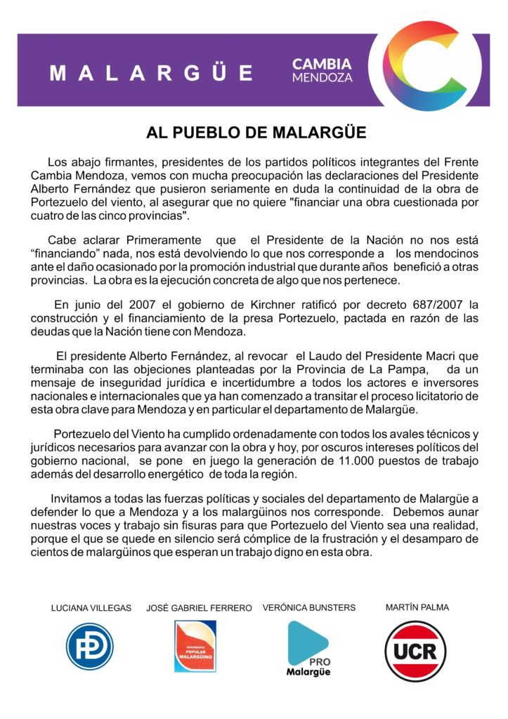 AL PUEBLO DE MALARGÜE