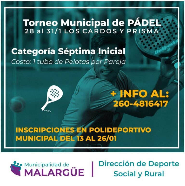 Primer torneo municipal de pádel