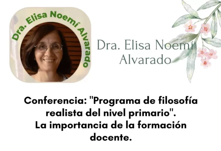 Filosofía realista en el nivel primario, motivo de una conferencia