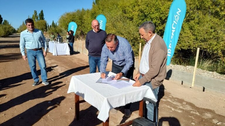 Irrigación habilitó otro tramo de impermeabilización del canal matriz