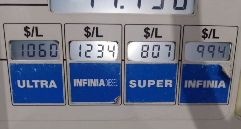 Nuevos precios de combustibles en Malargüe