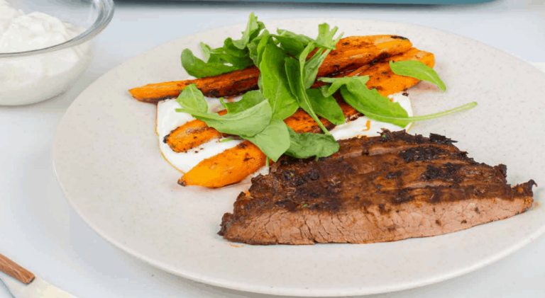 La receta del sábado, hoy vacío al chimichurri con zanahorias asadas