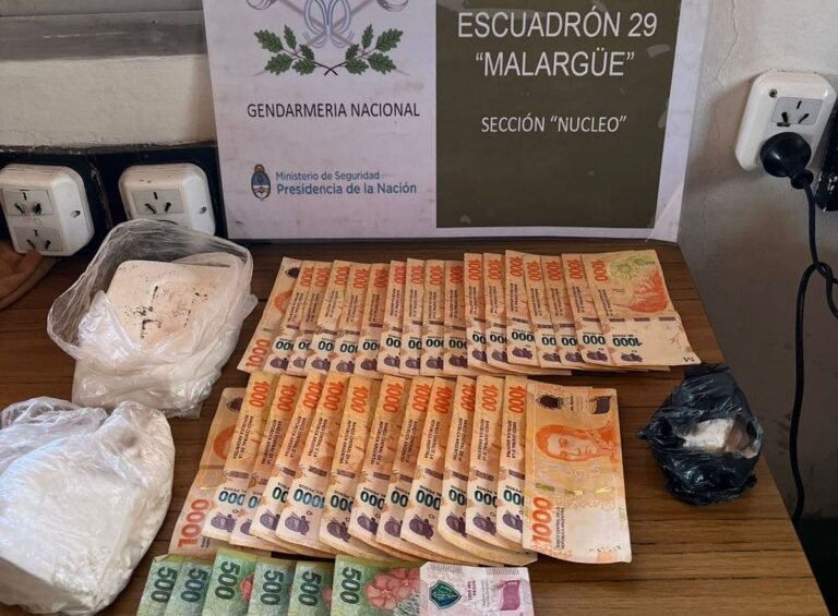 Gendarmería secuestra cocaína en El Sosneado