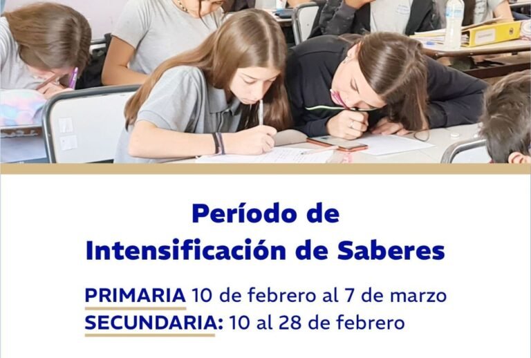 En febrero comienza el período de intensificación de saberes