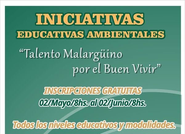 Inscriben a la 2° Edición de las Iniciativas Educativas Ambientales