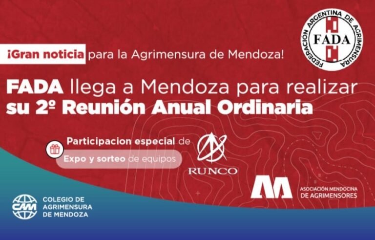 Federación Argentina de Agrimensura realizará su 2º Reunión Anual en San Rafael