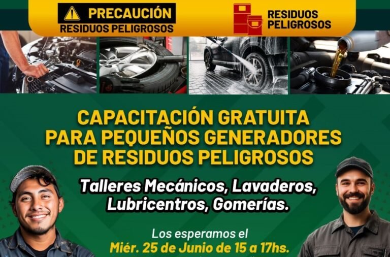 Brindarán capacitación sobre gestión de residuos peligrosos