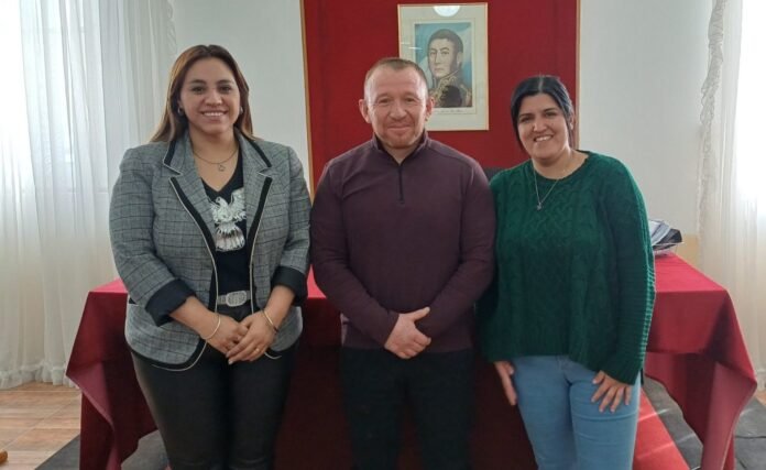 Concejales Silvina Camiolo, Magali Acosta y Pablo Villarruel