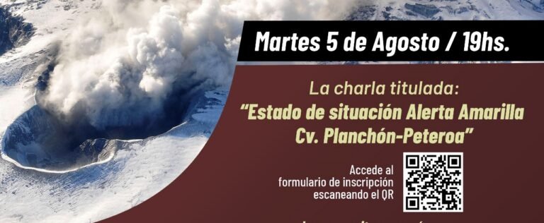 Planchón-Peteroa: charla virtual sobre la Alerta Amarilla