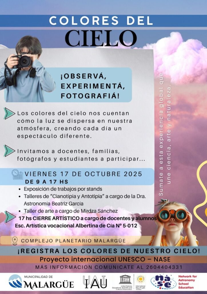 “Colores del Cielo”: el Planetario Malargüe invita a vivir una experiencia de ciencia y arte 6 Imagen de WhatsApp 2025 10 15 a las 08.54.11 91e99b9a
