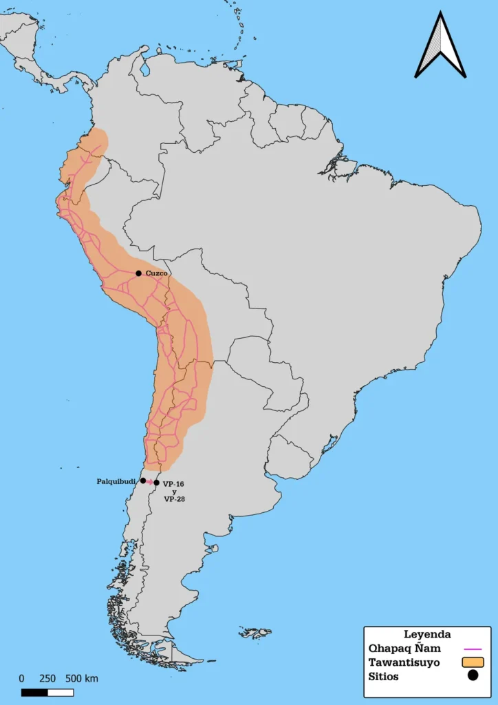 Malargüe: Nuevo hallazgo arqueológico redefine el límite sur del imperio inca 4 mapa hallazgo arqueologico sur incas el azufre mendoza malargue