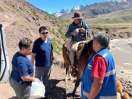 Operativo preventivo en el volcán Planchón-Peteroa: Salud recorre puestos y refuerza medidas.