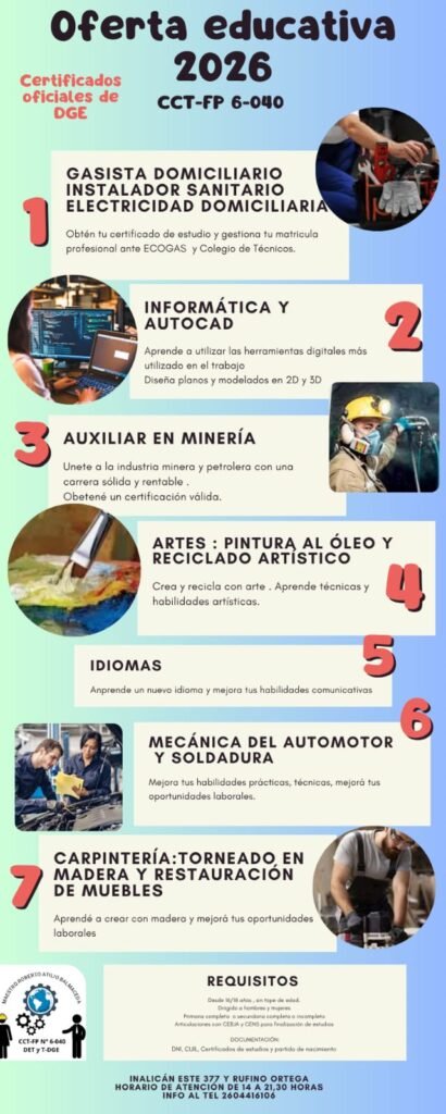 Oferta educativa 2026: amplia propuesta de formación laboral en el CCT N° 6-040 de Malargüe 6 Imagen de WhatsApp 2025 11 06 a las 09.13.34 6cf8d142