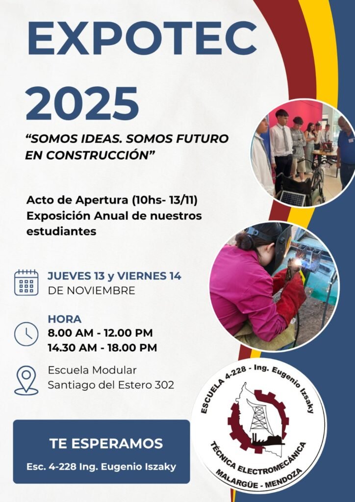 Innovación y aprendizaje en la Expotec 2025 de la Escuela 4-228 Ingeniero Eugenio Izsaky. 5 Imagen de WhatsApp 2025 11 12 a las 09.35.30 36c30b20