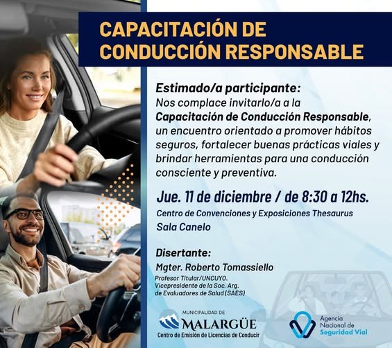 Jornada de formación en seguridad vial para conductores en Malargüe 1 597273981 1302391695263822 8615309504857945794 n