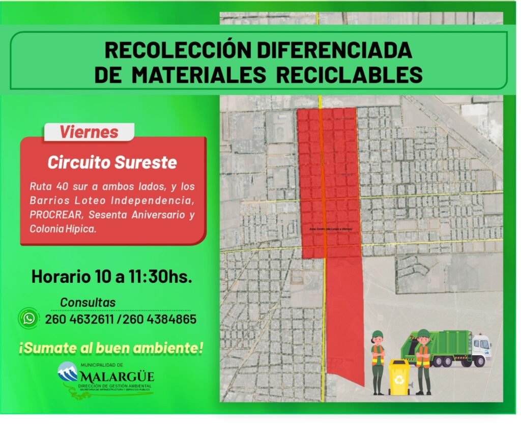 Recolección de reciclables en Malargüe: días, horarios y circuitos por zonas 6 WhatsApp Image 2025 12 30 at 8.55.57 AM 1 1