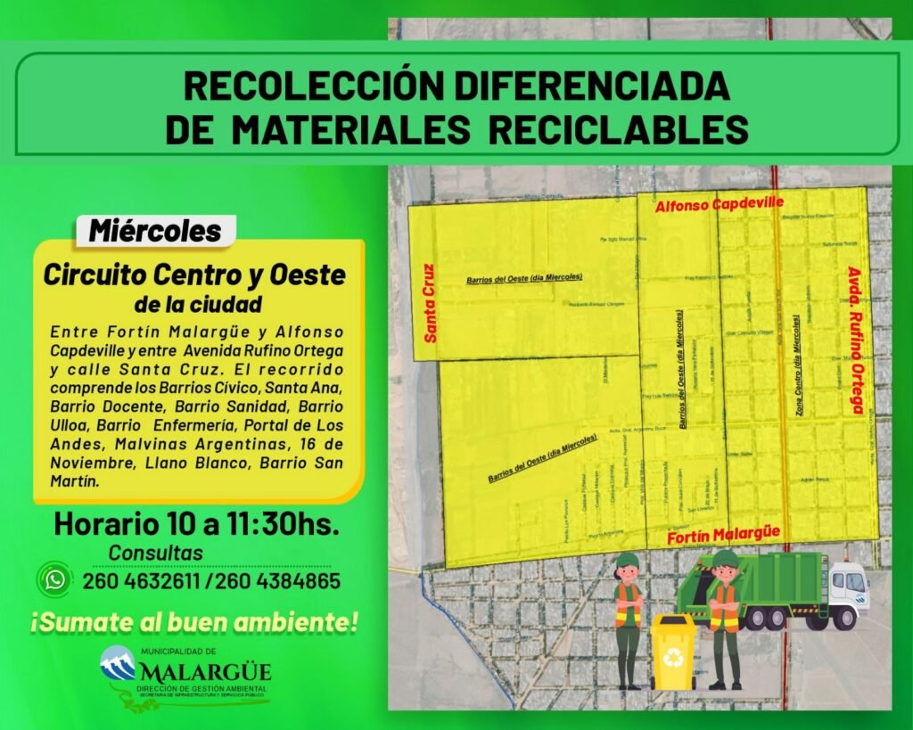 Recolección de reciclables en Malargüe: días, horarios y circuitos por zonas 4 WhatsApp Image 2025 12 30 at 8.55.57 AM 2
