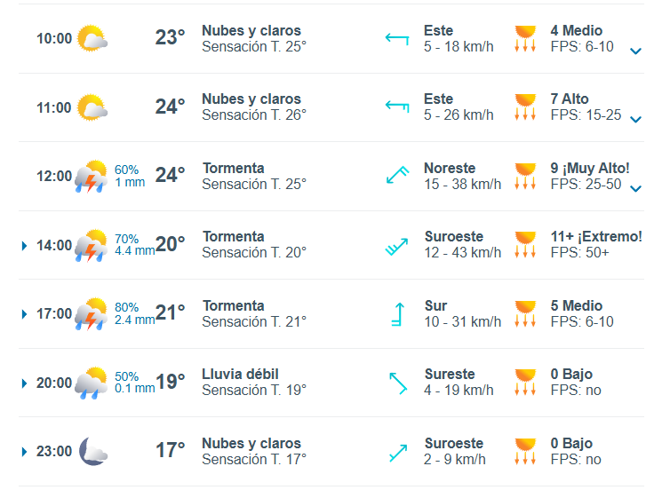 Alerta naranja por tormentas en Malargüe: el SMN prevé granizo, ráfagas fuertes y lluvias intensas 7 Captura de pantalla 2026 01 30 082457