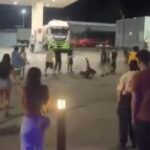 Violenta pelea frente a un local bailable.