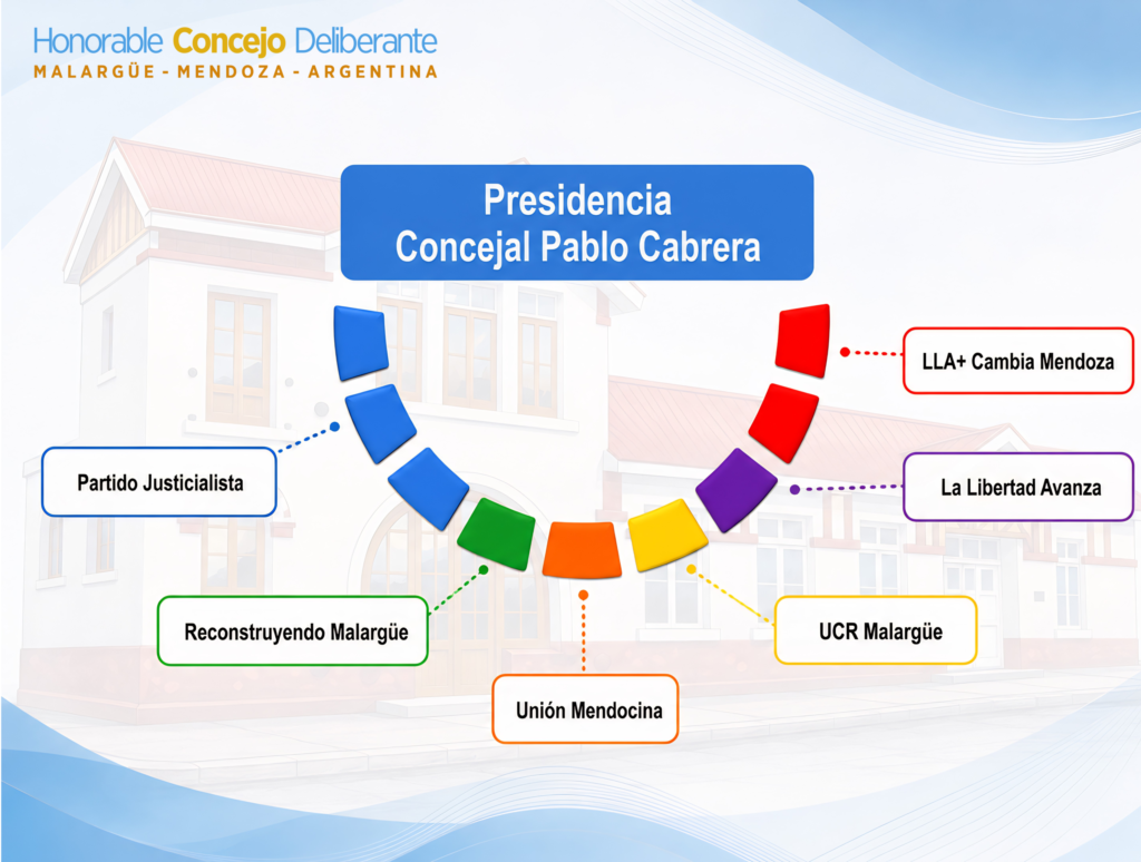 Concejales y bloques: la nueva conformación política del HCD de Malargüe 1 BANCAS Y BLOQUES 2026 LOGO scaled 1