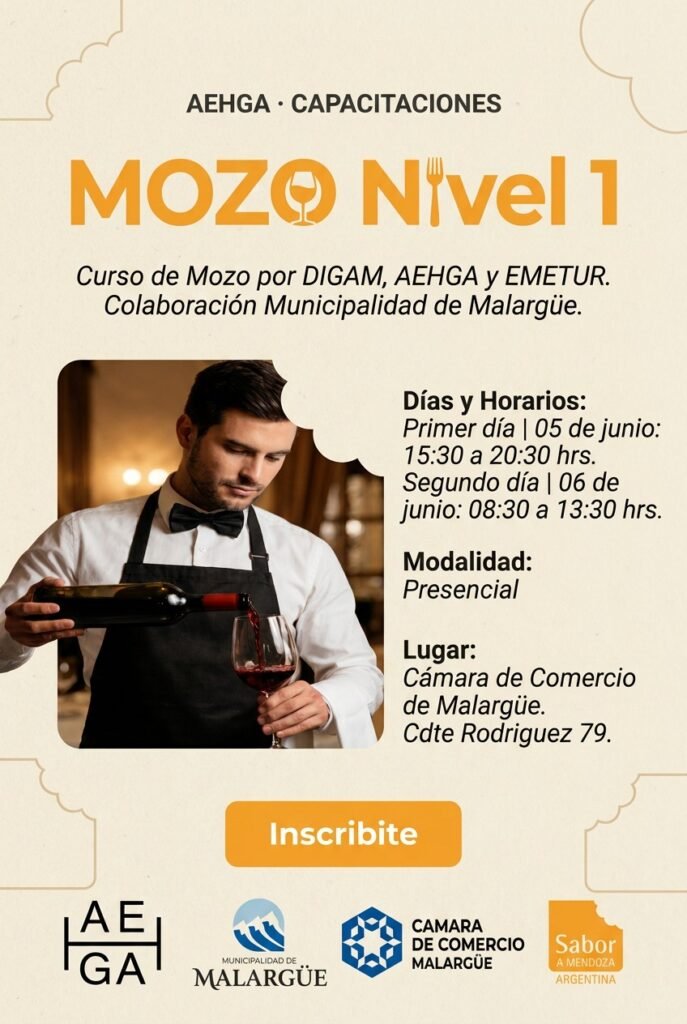 Abren inscripciones para el Curso de Mozos Nivel I destinado al sector gastronómico 1 WhatsApp Image 2026 06 02 at 10.37.48 AM
