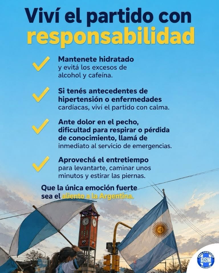 Recomendaciones para disfrutar el partido de Argentina sin poner en riesgo la salud. 1 749984550 17971295991095068 3630827762025495786 n