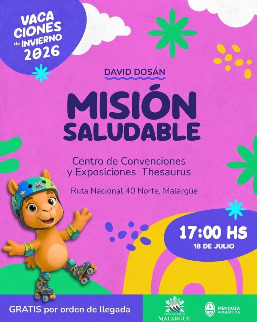 Este sábado, "Misión Saludable" ofrecerá una tarde de juegos y hábitos saludables en Malargüe. 1 WhatsApp Image 2026 07 16 at 09.40.38 1