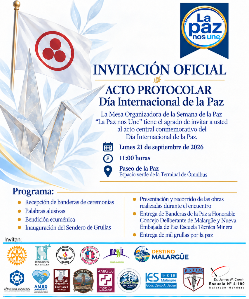 Un sendero, mil grullas y nuevas esculturas acompañarán la inauguración del Paseo de la Paz 1 ChatGPT Image 16 sept 2026 04 01 48 p.m