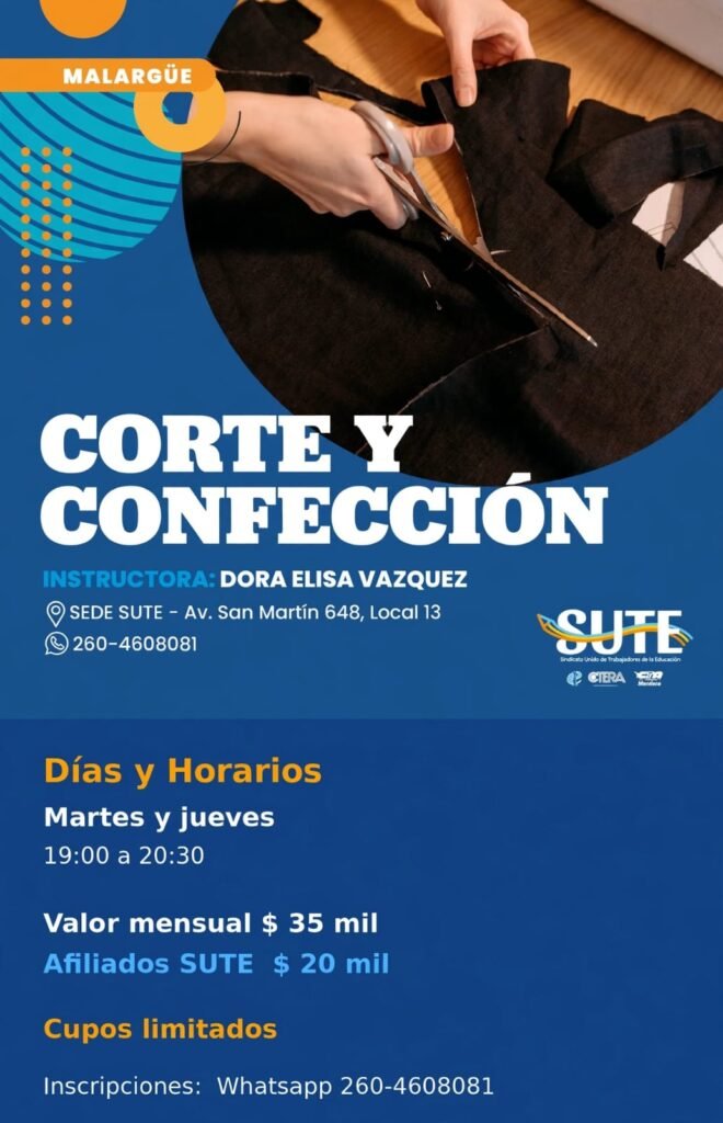 El SUTE ofrece una capacitación en manipulación segura de alimentos yoga, macramé, corte y confección. 3 WhatsApp Image 2026 09 29 at 6.27.18 PM 1
